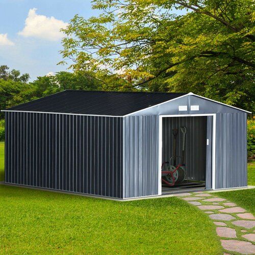 Evergreen Shed 13ft x 11 ft Anti Rust Galvanised Steel Shed